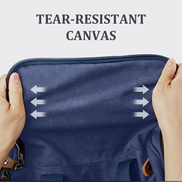 Gonex Canvas Duffle Bag for Travel 60L Expandable Duffel Weekend Overnight NWOT - Picture 3 of 13